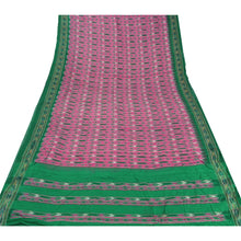 Load image into Gallery viewer, Sanskriti Vintage Pink Saree 100% Pure Silk Ikat Woven Work Patola Sari Craft Fabric
