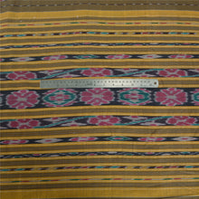 Load image into Gallery viewer, Sanskriti Vintage Green Saree Cotton Fabric Woven Patola Ikat Traditional Sari
