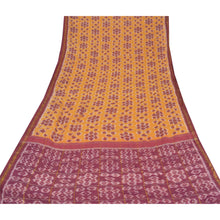 Load image into Gallery viewer, Sanskriti Vintage Yellow Ethnic Saree Pure Cotton Ikat Woven Work Patola Fabric Sari
