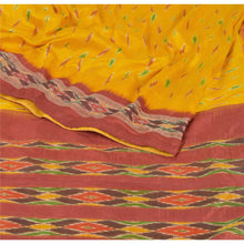 Load image into Gallery viewer, Sanskriti Vintage Yellow Saree 100% Pure Silk Fabric Patola Ikat Woven Work 5 YD Sari
