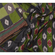Load image into Gallery viewer, Sanskriti Vintage Green Saree Pure Silk Ethnic Ikat Woven Work Patola Fabric Sari
