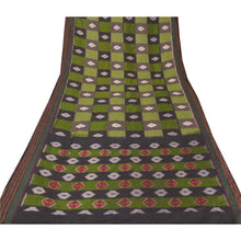 Load image into Gallery viewer, Sanskriti Vintage Green Saree Pure Silk Ethnic Ikat Woven Work Patola Fabric Sari
