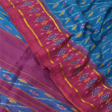 Load image into Gallery viewer, Sanskriti Vintage Blue Saree Pure Silk Fabric Traditional Woven Patola Ikat Woven Work Sari

