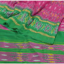 Load image into Gallery viewer, Sanskriti Vintage Pink Saree 100% Pure Silk Fabric Woven Patola Ikat Woven Work 5 YD Sari
