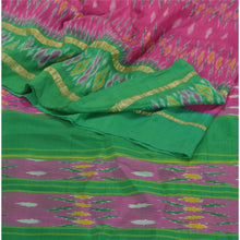 Load image into Gallery viewer, Sanskriti Vintage Pink Saree 100% Pure Silk Fabric Woven Patola Ikat Woven Work 5 YD Sari
