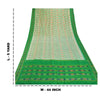 Sanskriti Vintage Green Sarees Pure Silk Ethnic Woven Patola Ikat Sustainable Fabric Sari