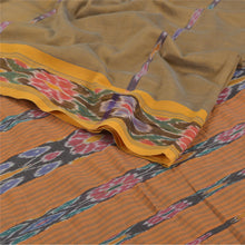 Load image into Gallery viewer, Sanskriti Vintage Green Saree Blend Cotton Woven Pochampally Ikat Fabric Sari
