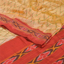 Load image into Gallery viewer, Sanskriti Vintage Cream Sarees 100% Pure Silk Woven Patola Ikat Fabric Sari
