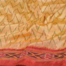Load image into Gallery viewer, Sanskriti Vintage Cream Sarees 100% Pure Silk Woven Patola Ikat Fabric Sari
