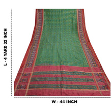 Load image into Gallery viewer, Sanskriti Vintage Rare Pochampally Ikat Sarees Handwoven Pure Silk Sari Fabric
