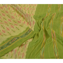 Load image into Gallery viewer, Sanskriti Vintage Cream Saree 100% Pure Silk Ikat Woven Work Patola Ikat Sari
