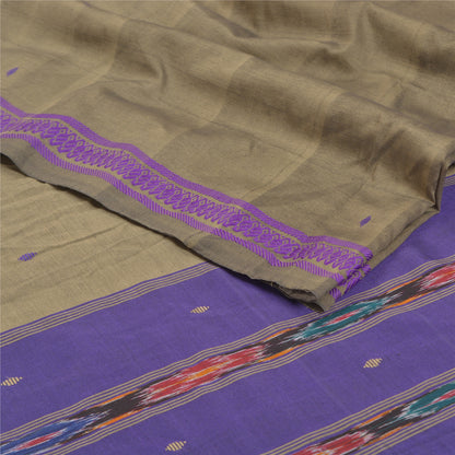 Sanskriti Vintage Pochampally Håndvævet Ikat Sarees Ren Bomuld Sari Bæredygtigt stof
