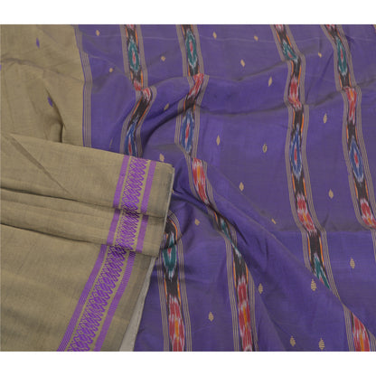 Sanskriti Vintage Pochampally Håndvævet Ikat Sarees Ren Bomuld Sari Bæredygtigt stof