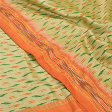 Load image into Gallery viewer, Sanskriti Vintage Pochampally Green Hand Woven Ikat Sarees Pure Silk Sari Fabric
