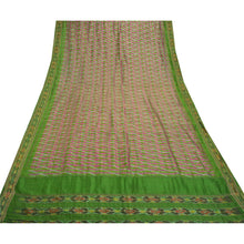 Load image into Gallery viewer, Sanskriti Vintage Pochampally Hand Woven Ikat Sarees Pure Silk Sari Craft Fabric
