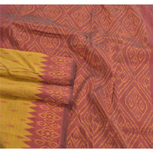 Load image into Gallery viewer, Sanskriti Vintage Pochampally Ikat Sarees Handwoven 100% Pure Silk Sari Fabric
