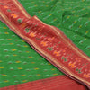 Sanskriti Vintage Pochampally Sarees Hand Woven Ikat Pure Silk Sari Craft Sustainable Fabric