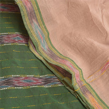 Load image into Gallery viewer, Sanskriti Vintage Pink Hand Woven Ikat Sarees Pure Cotton Sari 5yd Craft Fabric
