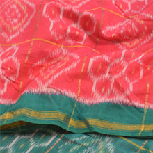 Load image into Gallery viewer, Sanskriti Vintage Patan Patola Handwoven Ikat Sarees Pure Cotton Sari Fabric
