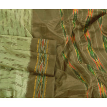 Load image into Gallery viewer, Sanskriti Vintage Green Pochampally Handwoven Ikat Sarees Pure Silk Sari Fabric
