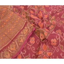 Load image into Gallery viewer, Sanskriti Vintage Brown Sambhalpuri Handwoven Ikat Sarees Pure Silk Sari Fabric
