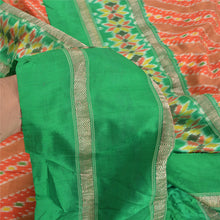 Load image into Gallery viewer, Sanskriti Vintage Red Sambhalpuri Hand Woven Ikat Saree Pure Silk Sari Fabric
