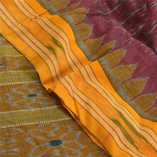 Load image into Gallery viewer, Sanskriti Vintage Purple Hand Woven Ikat Saree Pure Cotton Sari 5yd Craft Fabric
