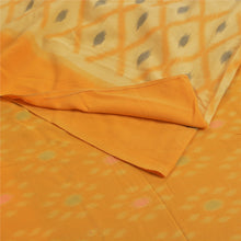 Load image into Gallery viewer, Sanskriti Vintage Black Odisha Hand Woven Ikat Saree Pure Cotton Sari 5yd Fabric
