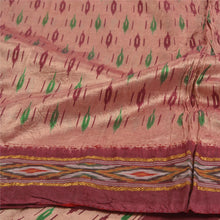 Load image into Gallery viewer, Sanskriti Vintage Saree Pink Pochampally Hand Woven Ikat Pure Silk Sari Fabric
