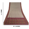 Sanskriti Vintage Saree Cream Pochampally Hand Woven Ikat Pure Silk Sari Sustainable Fabric