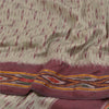 Sanskriti Vintage Saree Cream Pochampally Hand Woven Ikat Pure Silk Sari Sustainable Fabric