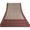 Sanskriti Vintage Saree Cream Pochampally Hand Woven Ikat Pure Silk Sari Sustainable Fabric