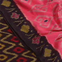 Load image into Gallery viewer, Sanskriti Vintage Saree Pink Sambhalpuri Hand Woven Ikat Pure Cotton Sari Fabric

