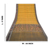 Sanskriti Vintage Saree Yellow Odisha Hand Woven Ikat Pure Cotton Sari Sustainable Fabric
