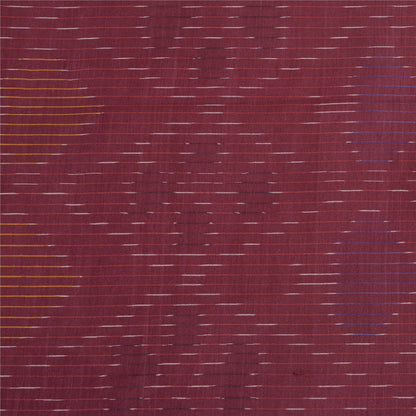 Sanskriti Vintage Saree Mauve Sambhalpuri HandWoven Ikat Pure Cotton Sari Sustainable Fabric