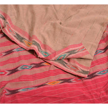 Load image into Gallery viewer, Sanskriti Vintage Sarees Pink Pochampally HandWoven Ikat Pure Cotton Sari Fabric
