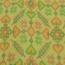 Load image into Gallery viewer, Sanskriti Vintage Saree Green Sambhalpuri Hand Woven Ikat Pure Silk Sari Fabric
