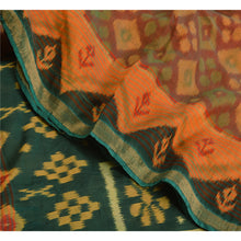 Load image into Gallery viewer, Sanskriti Vintage Saree Red Sambhalpuri Hand Woven Ikat Blend Silk Sari Fabric
