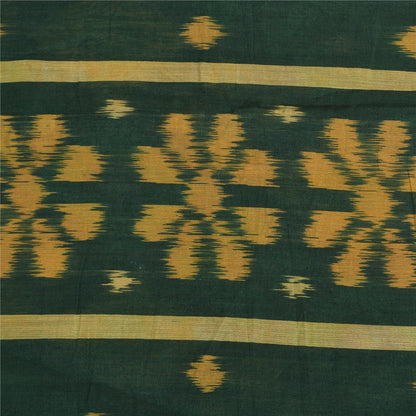 Sanskriti Vintage Saree Red Sambhalpuri Hand Woven Ikat Blend Silk Sari Sustainable Fabric