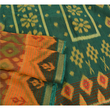 Load image into Gallery viewer, Sanskriti Vintage Saree Red Sambhalpuri Hand Woven Ikat Blend Silk Sari Fabric
