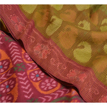 Load image into Gallery viewer, Sanskriti Vintage Saree Indian Green/Purple HandWoven Ikat Pure Silk Sari Fabric
