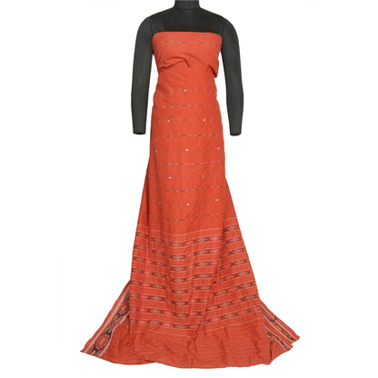 Sanskriti Vintage Sarees Pochampally Hand Woven Ikat Blend Cotton Sari Sustainable Fabric