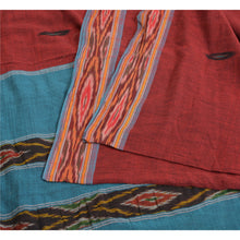Load image into Gallery viewer, Sanskriti Vintage Sarees Red Pochampally Hand Woven Ikat Pure Cotton Sari Fabric
