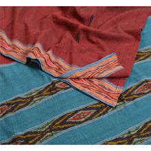 Load image into Gallery viewer, Sanskriti Vintage Sarees Red Pochampally Hand Woven Ikat Pure Cotton Sari Fabric
