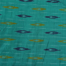 Load image into Gallery viewer, Sanskriti Vintage Sarees Blue Pochampally Hand Woven Ikat Pure Silk Sari Fabric
