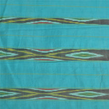 Load image into Gallery viewer, Sanskriti Vintage Sarees Black Pochampally HandWoven Ikat PureCotton Sari Fabric
