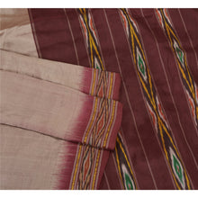 Load image into Gallery viewer, Sanskriti Vintage Sarees Pink Pochampally Hand Woven Ikat Pure Silk Sari Fabric
