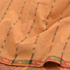 Sanskriti Vintage Saree Peach Sambhalpuri HandWoven Ikat Pure Cotton Sari Sustainable Fabric