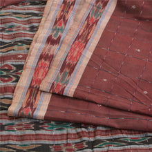 Load image into Gallery viewer, Sanskriti Vintage Saree Red Odisha Hand Woven Ikat Pure Cotton Sari 5yd Fabric

