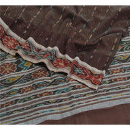 Sanskriti Vintage Saree Mauve Odisha HandWoven Ikat Pure Cotton Sari 5yd Fabric